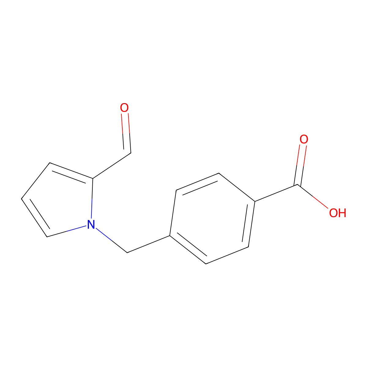 4-[(2-formyl-1H-pyrrol-1-yl)methyl]benzoic acid molecular structure, CAS 1083350-94-0