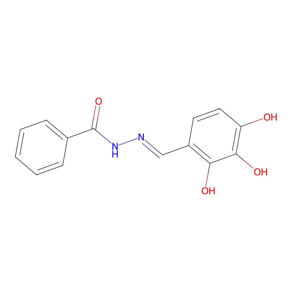 (E)-N'-(2,3,4-Trihydroxybenzylidene)benzohydrazide molecular structure, CAS 1083360-04-6