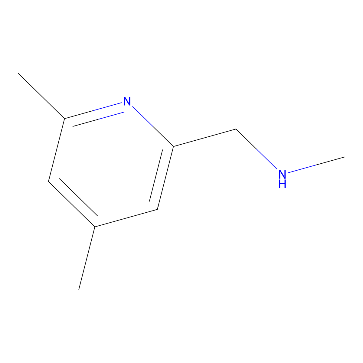 1-(4,6-Dimethylpyridin-2-yl)-N-methylmethanamine molecular structure, CAS 1083368-48-2