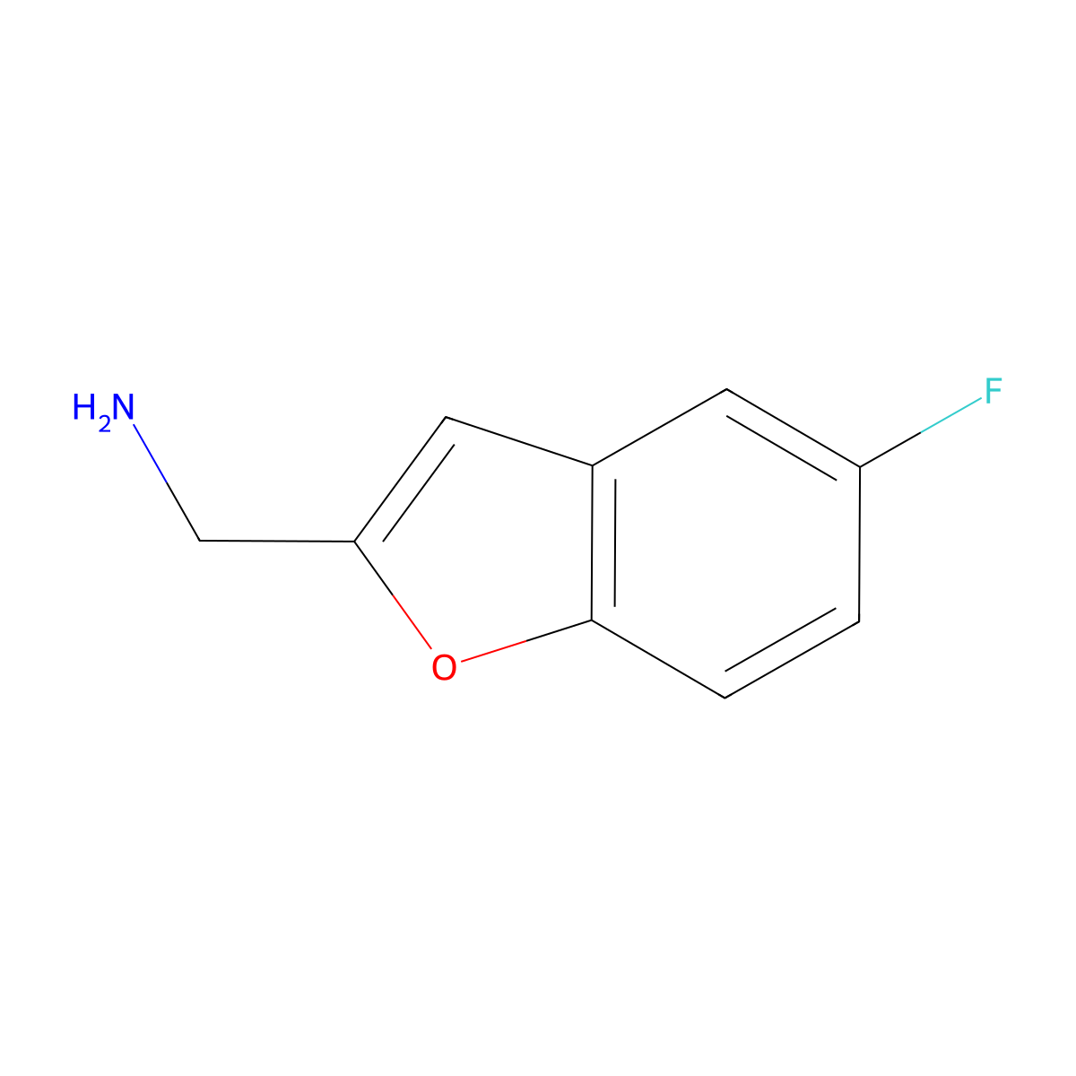 1-(5-Fluoro-1-benzofuran-2-yl)methanamine molecular structure, CAS 1083368-63-1
