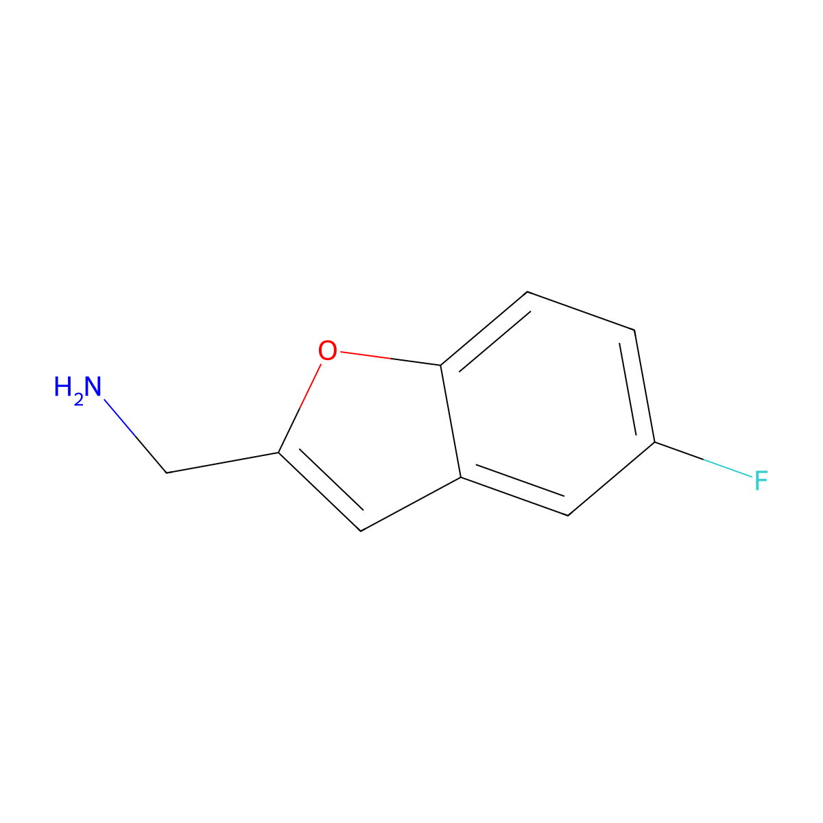 1-(5-Fluoro-1-benzofuran-2-yl)methanamine molecular structure, CAS 1083368-63-1