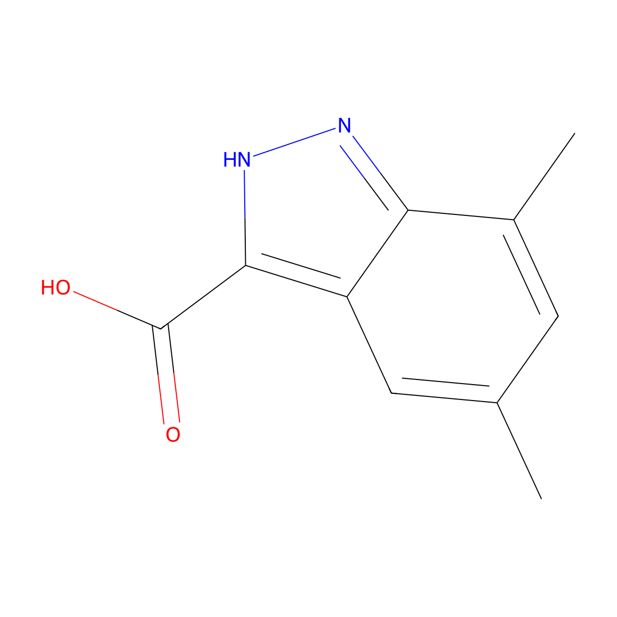 5,7-Dimethyl-1H-indazole-3-carboxylic acid molecular structure, CAS 1083368-69-7