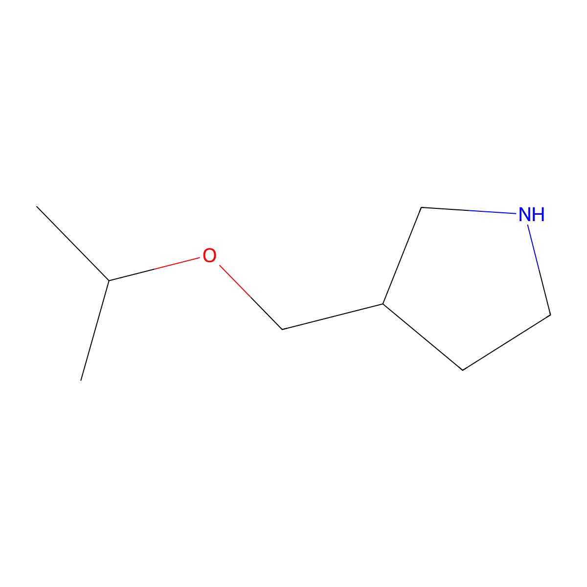 3-(Isopropoxymethyl)pyrrolidine molecular structure, CAS 1083368-75-5