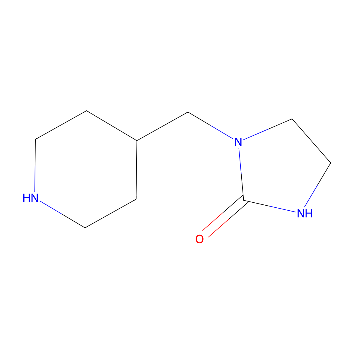 1-[(Piperidin-4-yl)methyl]imidazolidin-2-one molecular structure, CAS 1083368-89-1