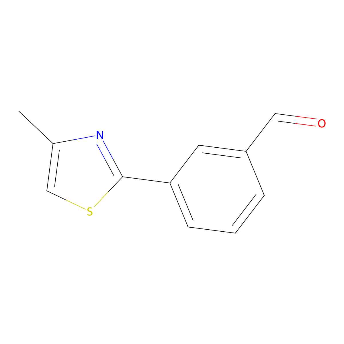 3-(4-Methyl-1,3-thiazol-2-yl)benzaldehyde molecular structure, CAS 1083368-98-2