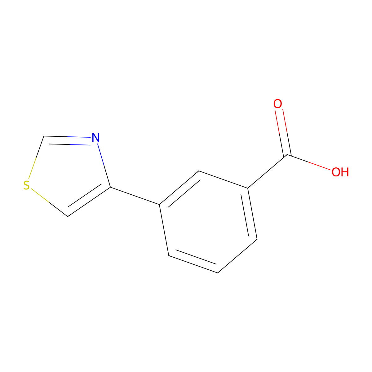 3-(1,3-Thiazol-4-yl)benzoic acid molecular structure, CAS 1083368-99-3