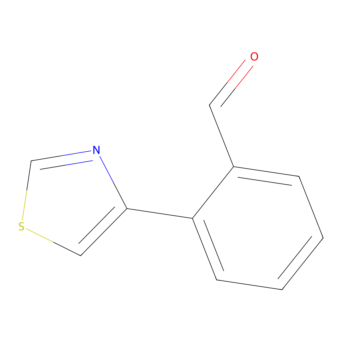 2-(1,3-Thiazol-4-yl)benzaldehyde molecular structure, CAS 1083369-00-9