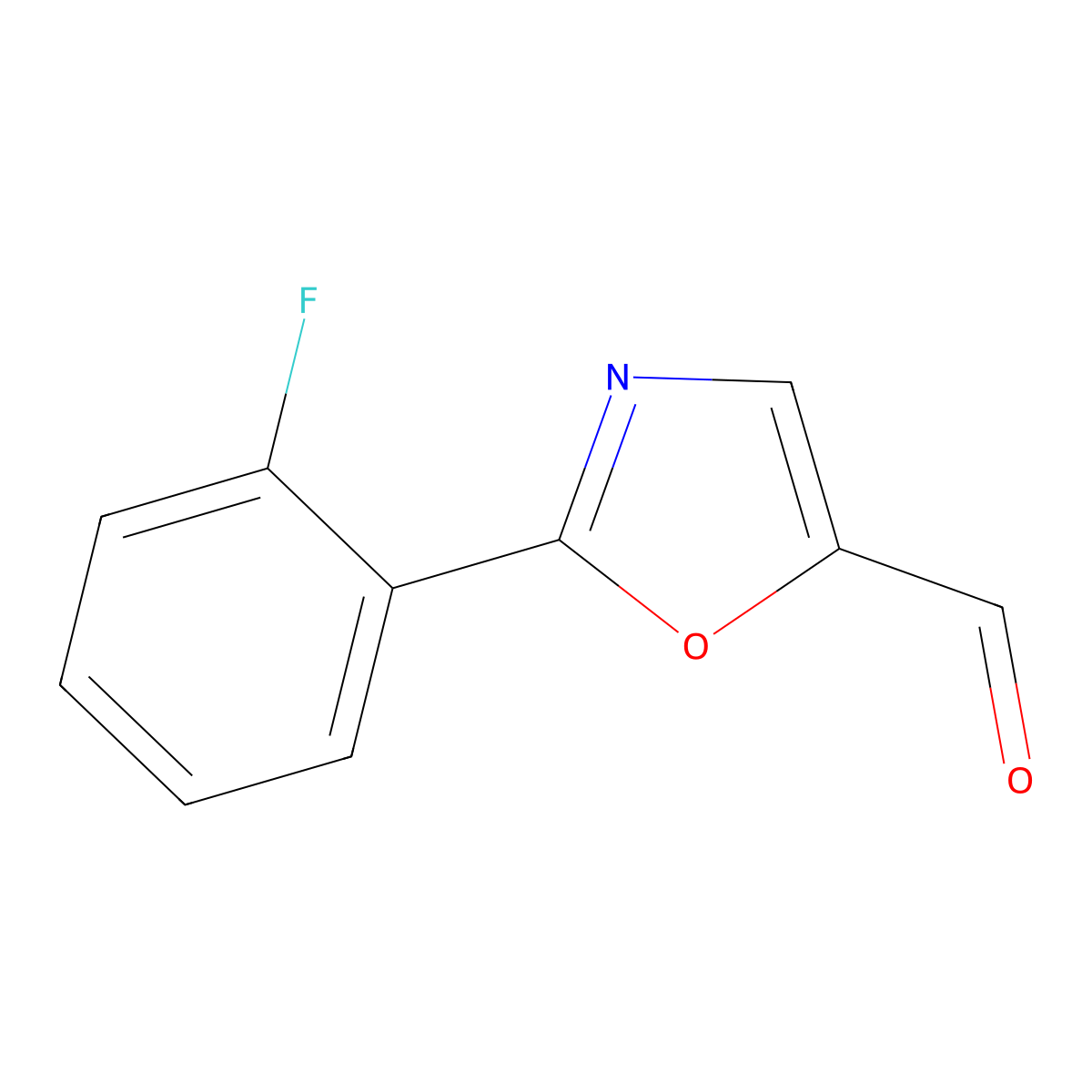 5-Oxazolecarboxaldehyde, 2-(2-fluorophenyl)- molecular structure, CAS 1083369-07-6
