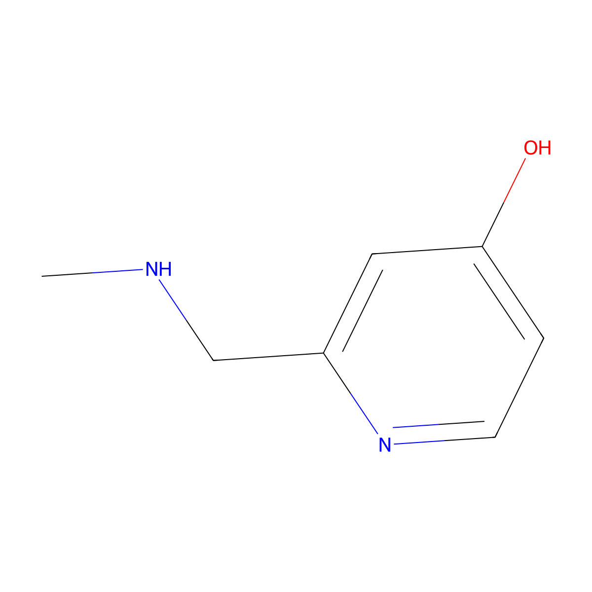 2-((Methylamino)methyl)pyridin-4-ol molecular structure, CAS 1083369-13-4