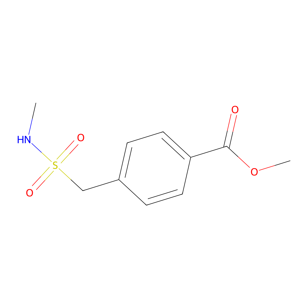 Methyl 4-[(methylsulfamoyl)methyl]benzoate molecular structure, CAS 1083378-91-9