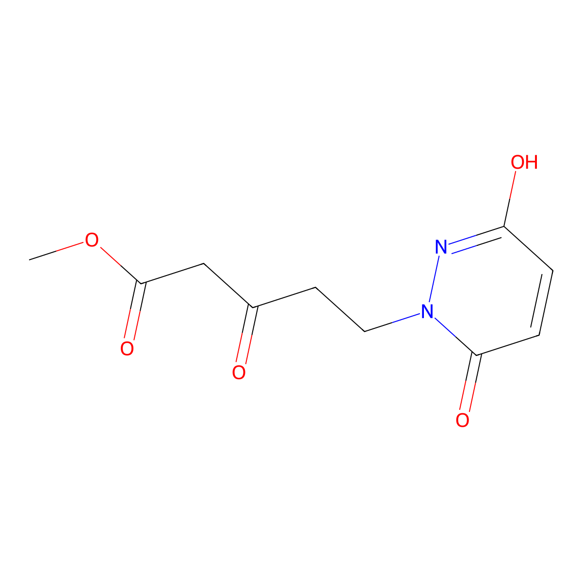 Methyl 5-(3-hydroxy-6-oxopyridazin-1(6H)-yl)-3-oxopentanoate molecular structure, CAS 1083380-37-3