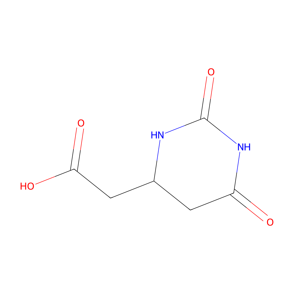 2-(2,6-Dioxo-1,3-diazinan-4-yl)acetic acid molecular structure, CAS 1083396-04-6