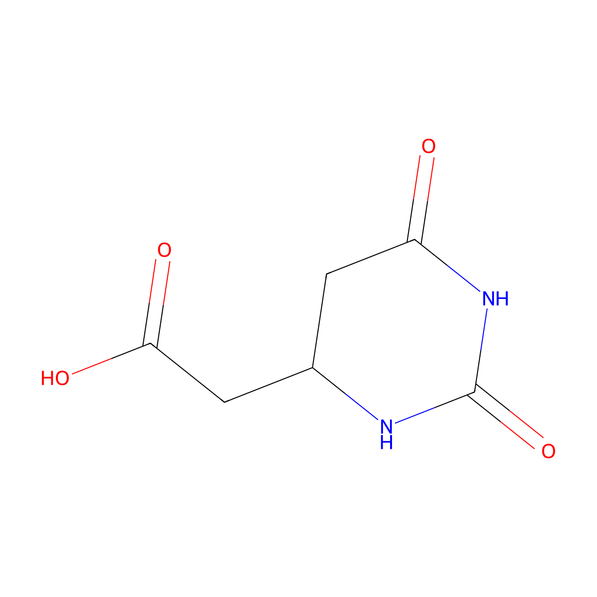 2-(2,6-Dioxo-1,3-diazinan-4-yl)acetic acid molecular structure, CAS 1083396-04-6