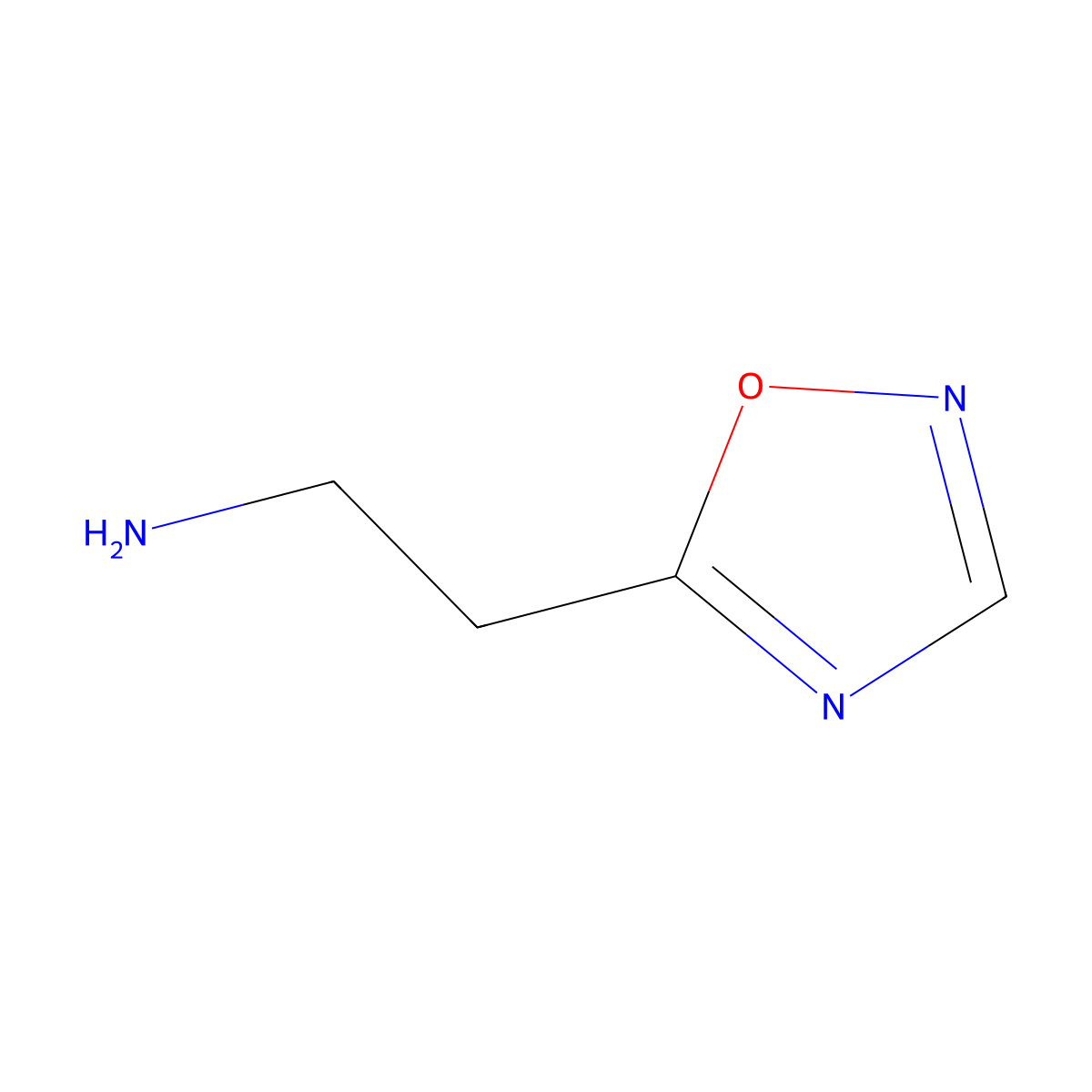 2-(1,2,4-Oxadiazol-5-yl)ethan-1-amine molecular structure, CAS 1083396-12-6