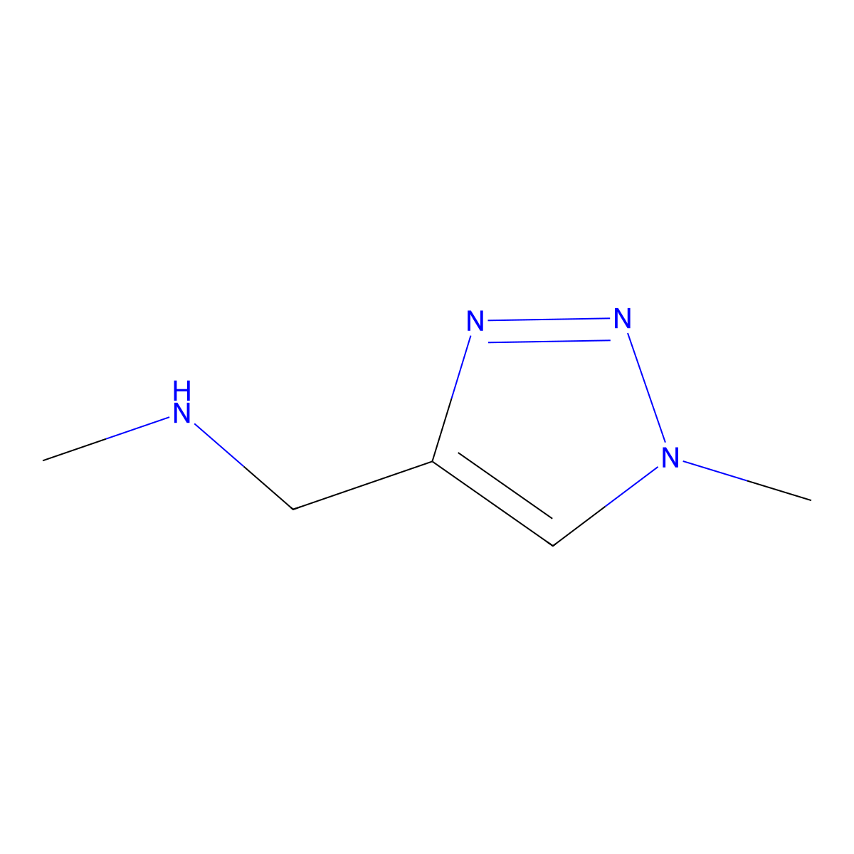 methyl[(1-methyl-1H-1,2,3-triazol-4-yl)methyl]amine molecular structure, CAS 1083396-18-2