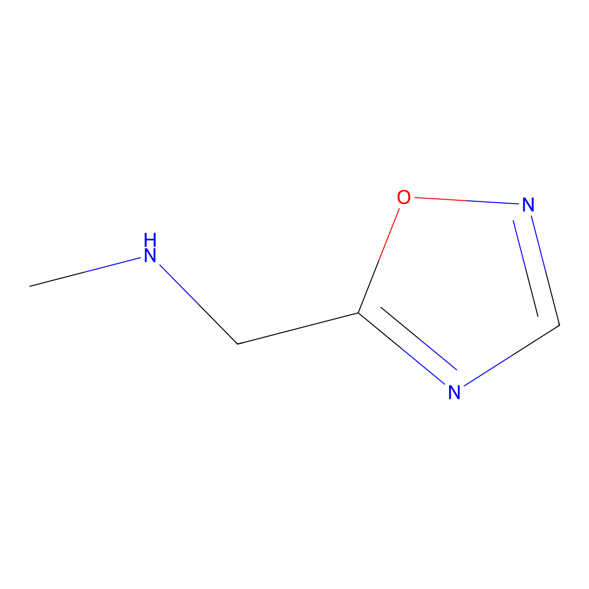 Methyl[(1,2,4-oxadiazol-5-yl)methyl]amine molecular structure, CAS 1083396-35-3