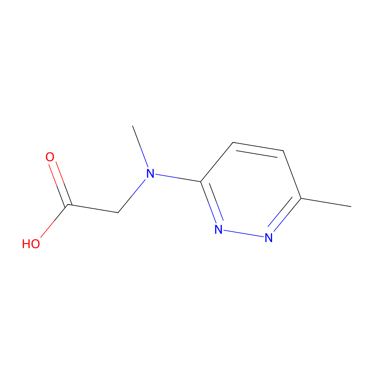 [Methyl-(6-methyl-pyridazin-3-yl)-amino]-acetic acid molecular structure, CAS 1083396-40-0