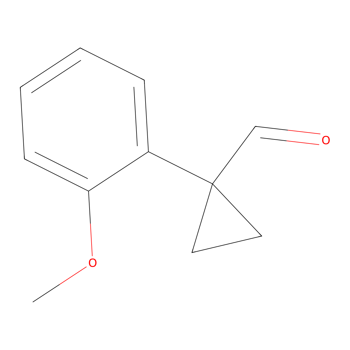 1-(2-Methoxyphenyl)cyclopropanecarbaldehyde molecular structure, CAS 1083396-47-7