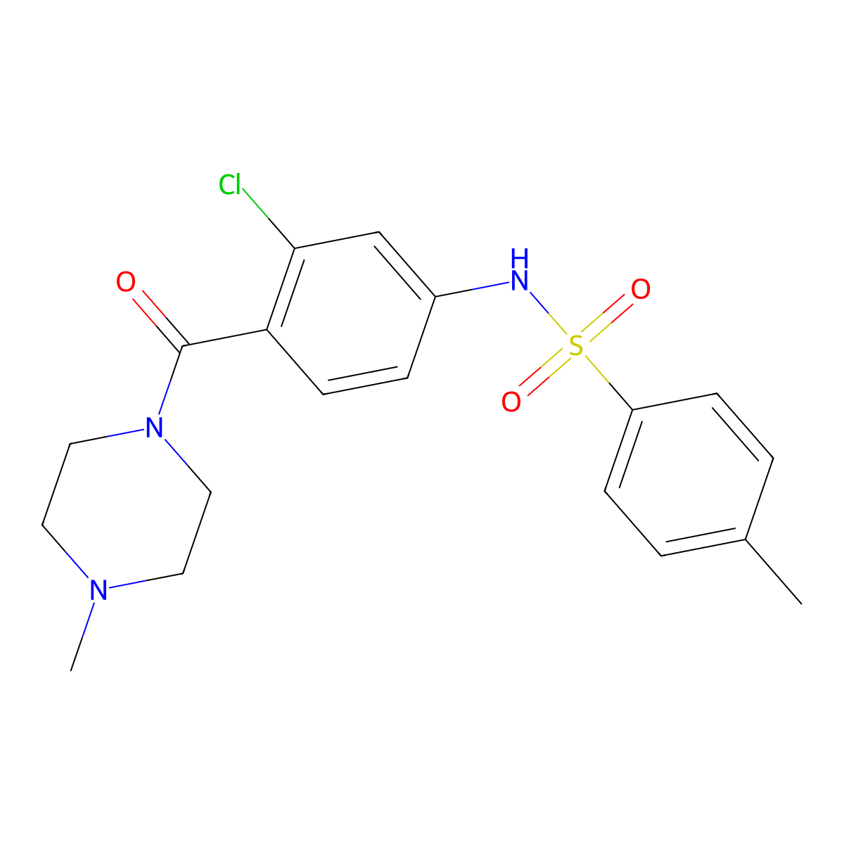 N-{3-chloro-4-[(4-methylpiperazin-1-yl)carbonyl]phenyl}-4-methylbenzenesulfonamide molecular structure, CAS 1083396-90-0