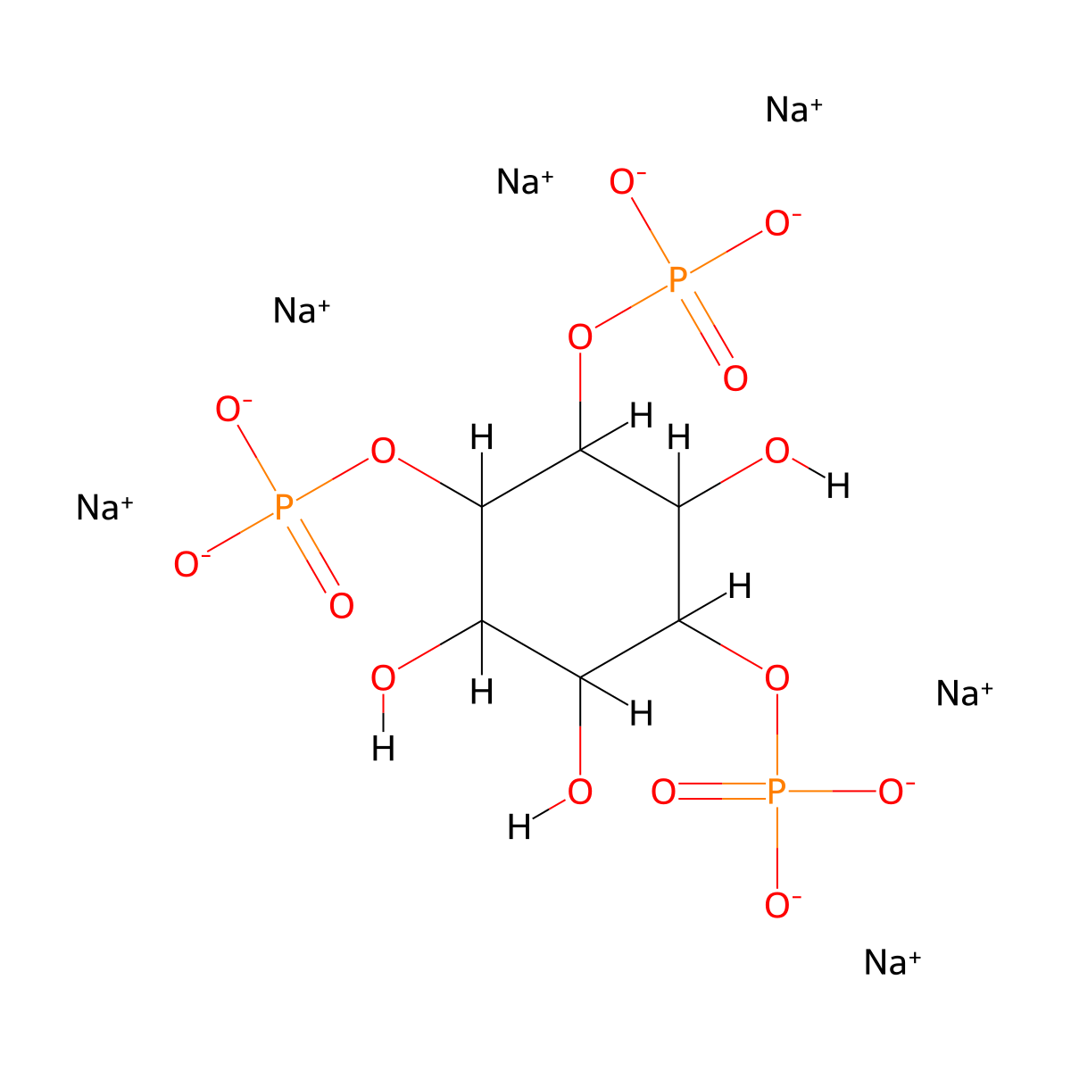 myo-Inositol, tris(dihydrogen phosphate) molecular structure, CAS 108340-81-4