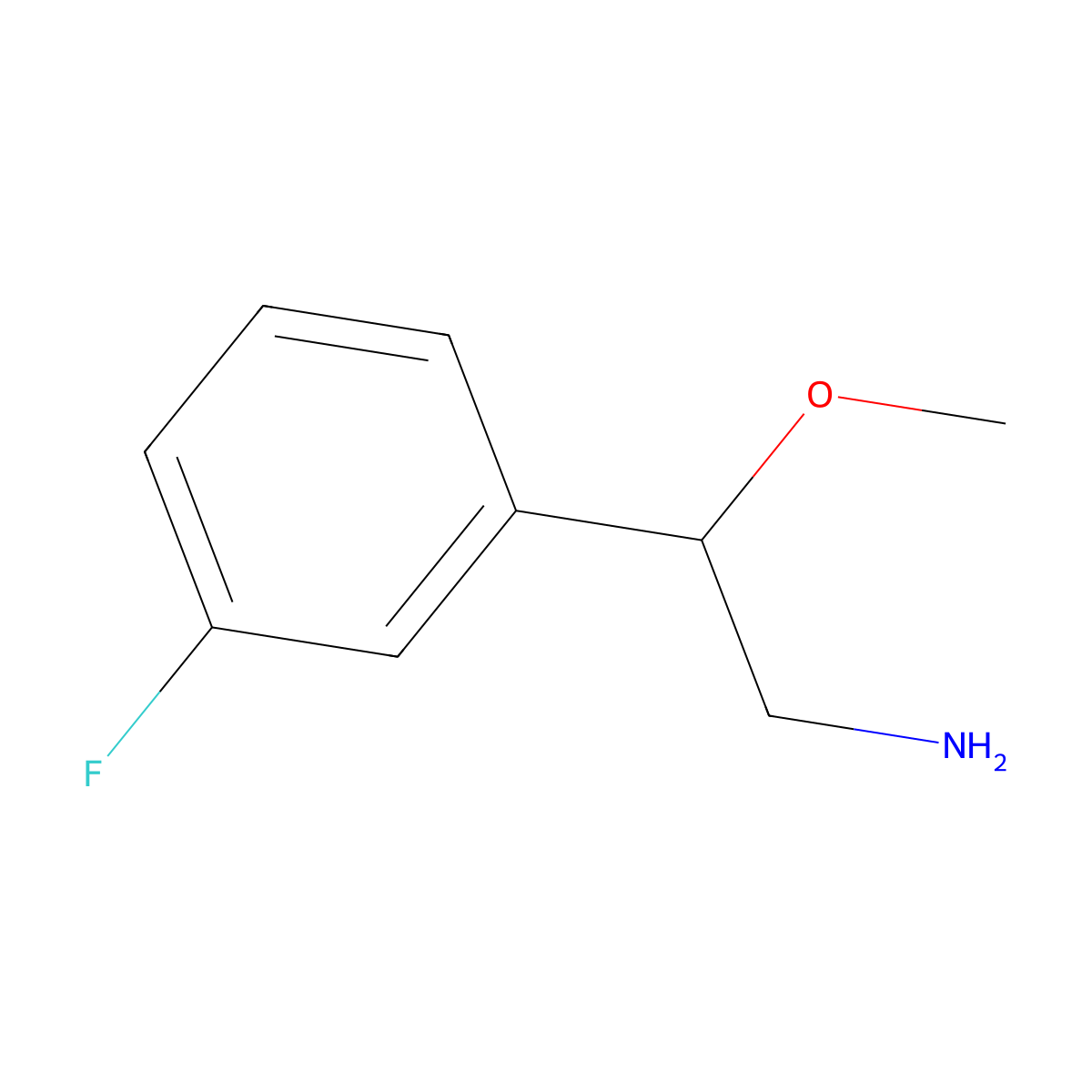 2-(3-Fluoro-phenyl)-2-methoxy-ethylamine molecular structure, CAS 1083401-19-7