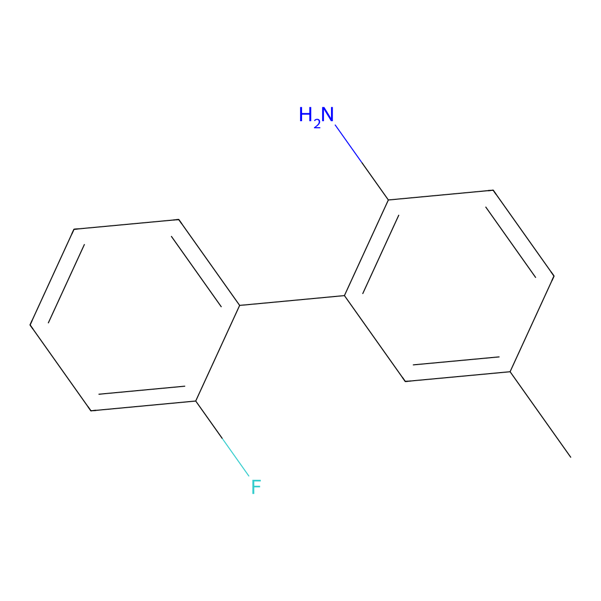 2-(2-Fluorophenyl)-4-methylaniline molecular structure, CAS 1083401-20-0