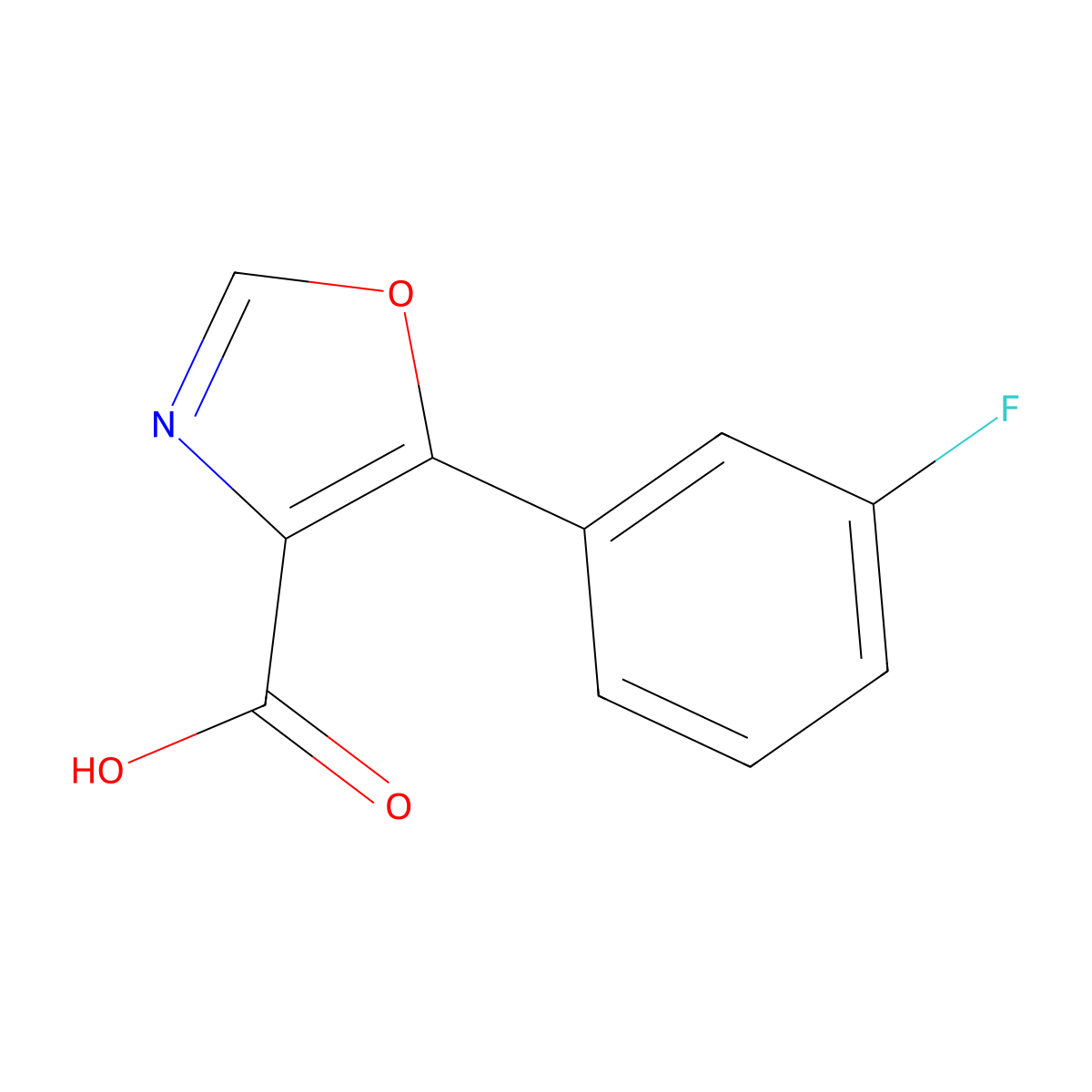 5-(3-Fluorophenyl)-1,3-oxazole-4-carboxylic acid molecular structure, CAS 1083401-22-2