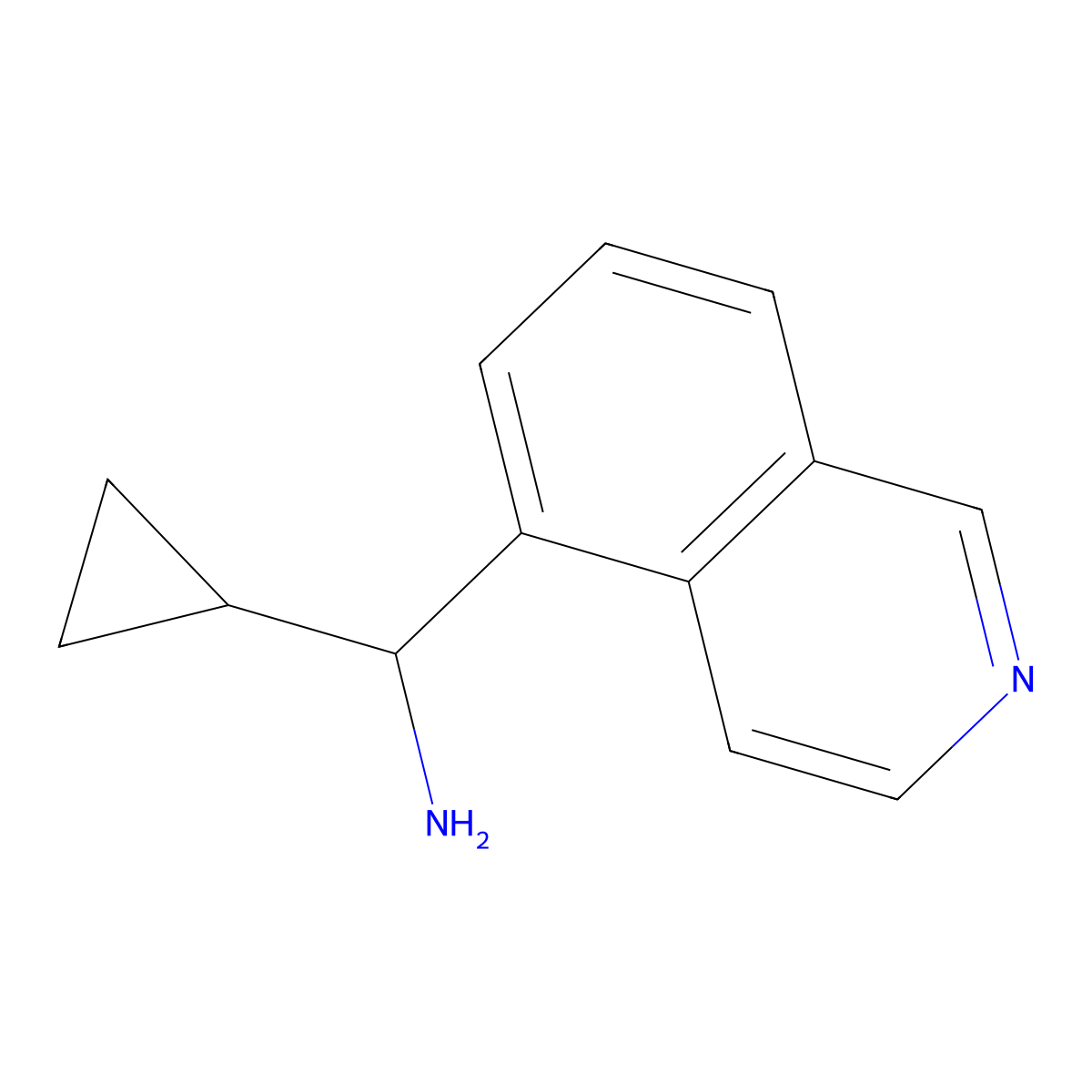 Cyclopropyl(isoquinolin-5-YL)methanamine molecular structure, CAS 1083402-14-5
