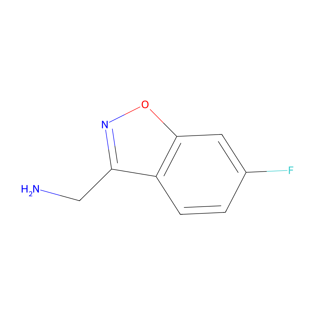 (6-Fluorobenzo[D]isoxazol-3-YL)methanamine molecular structure, CAS 1083402-26-9