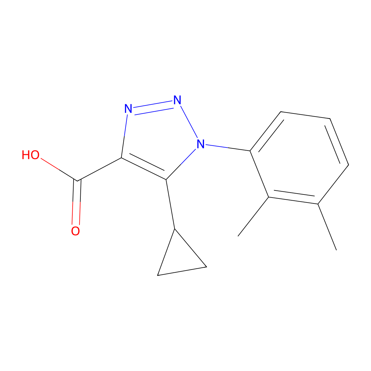 5-cyclopropyl-1-(2,3-dimethylphenyl)-1H-1,2,3-triazole-4-carboxylic acid molecular structure, CAS 1083402-57-6