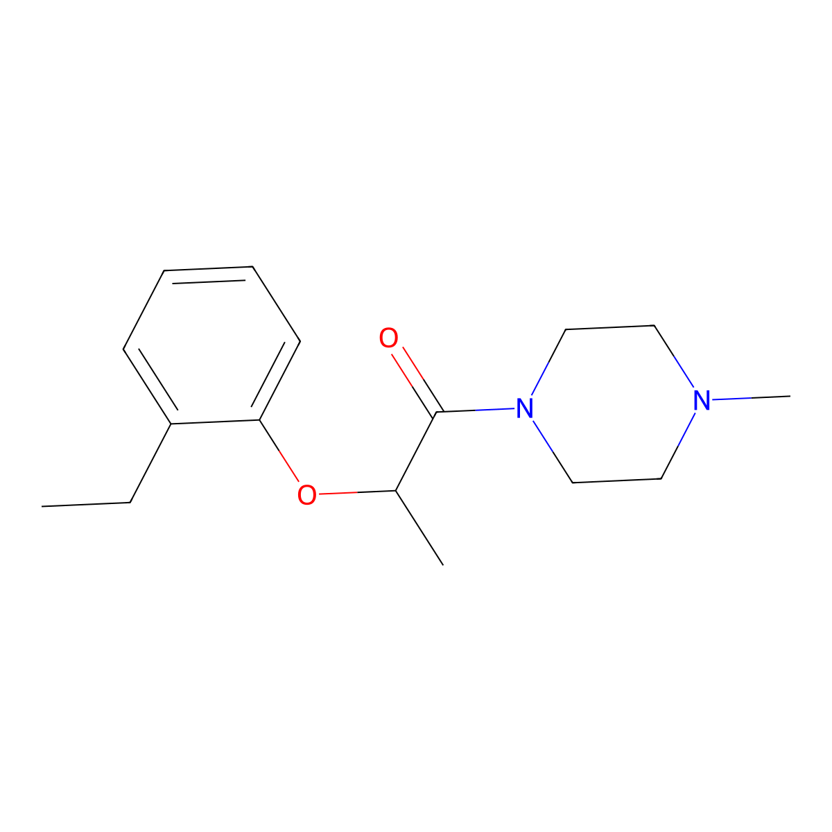 2-(2-Ethylphenoxy)-1-(4-methylpiperazin-1-yl)propan-1-one molecular structure, CAS 1083405-53-1