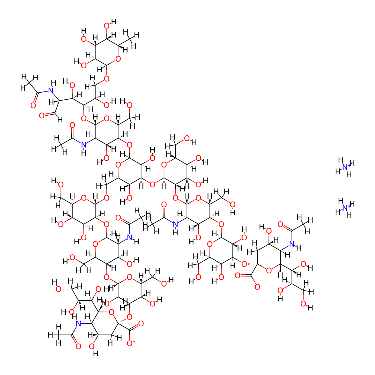 A2F N-Glycan molecular structure, CAS 108341-22-6