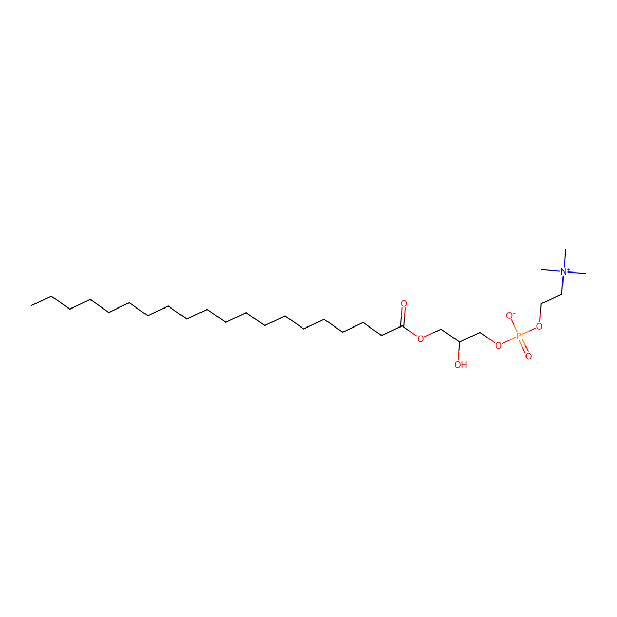 1-Eicosanoyl-sn-glycero-3-phosphocholine molecular structure, CAS 108341-80-6