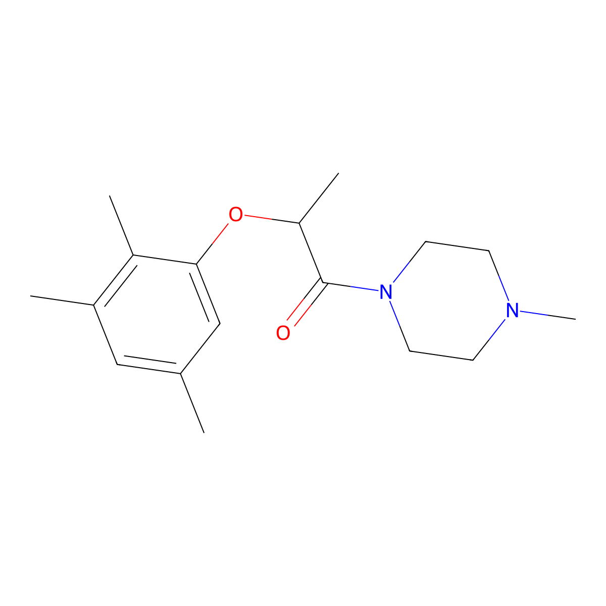 1-(4-Methylpiperazin-1-yl)-2-(2,3,5-trimethylphenoxy)propan-1-one molecular structure, CAS 1083417-43-9