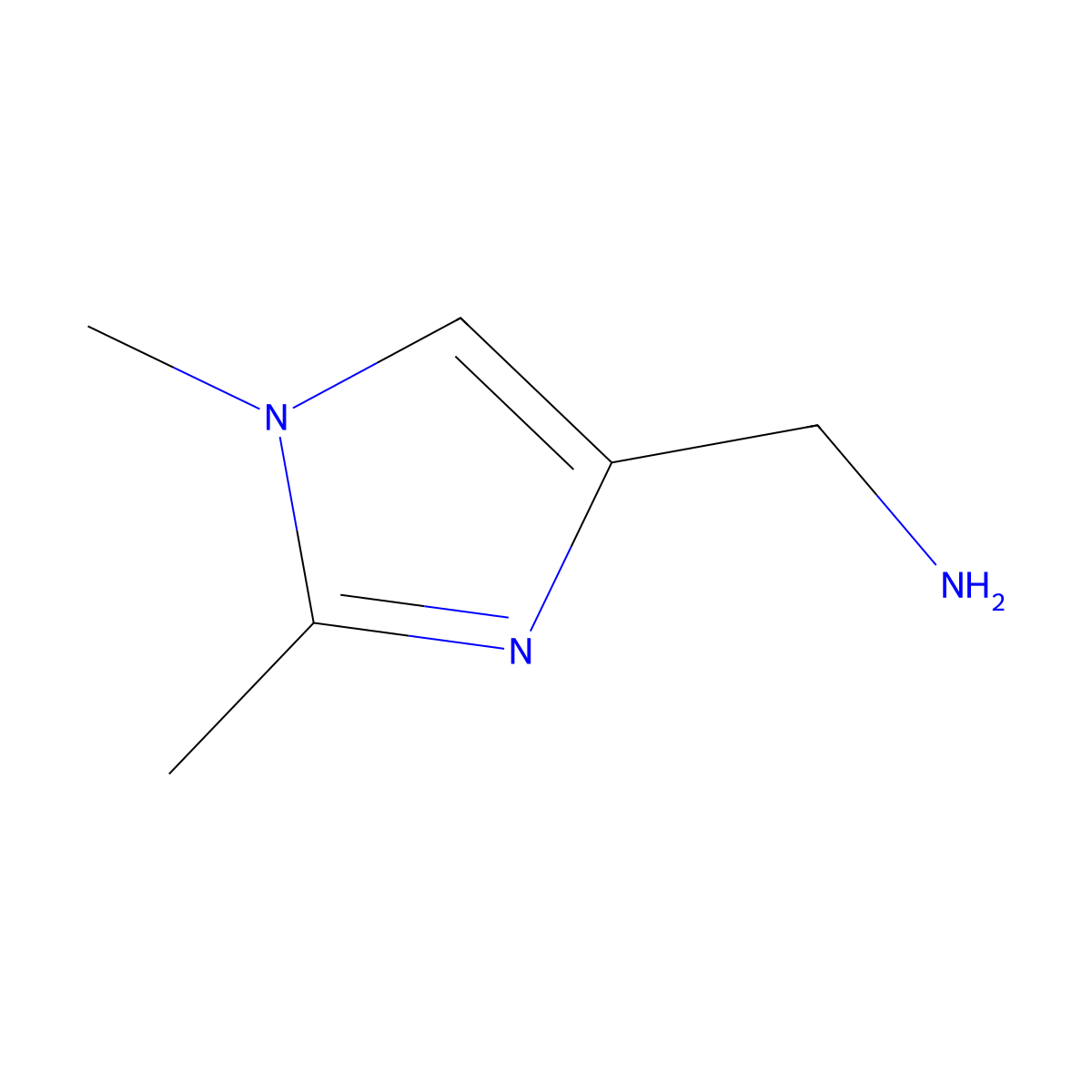 (1,2-dimethyl-1H-imidazol-4-yl)methanamine molecular structure, CAS 1083423-69-1