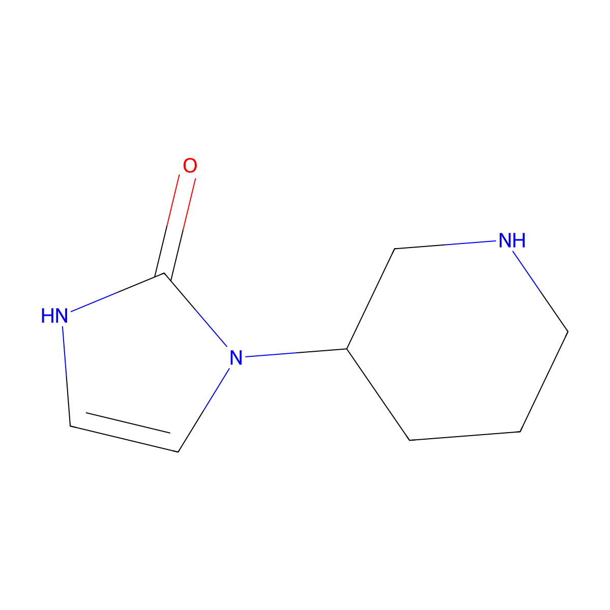 1-(piperidin-3-yl)-1H-imidazol-2-ol molecular structure, CAS 1083424-08-1