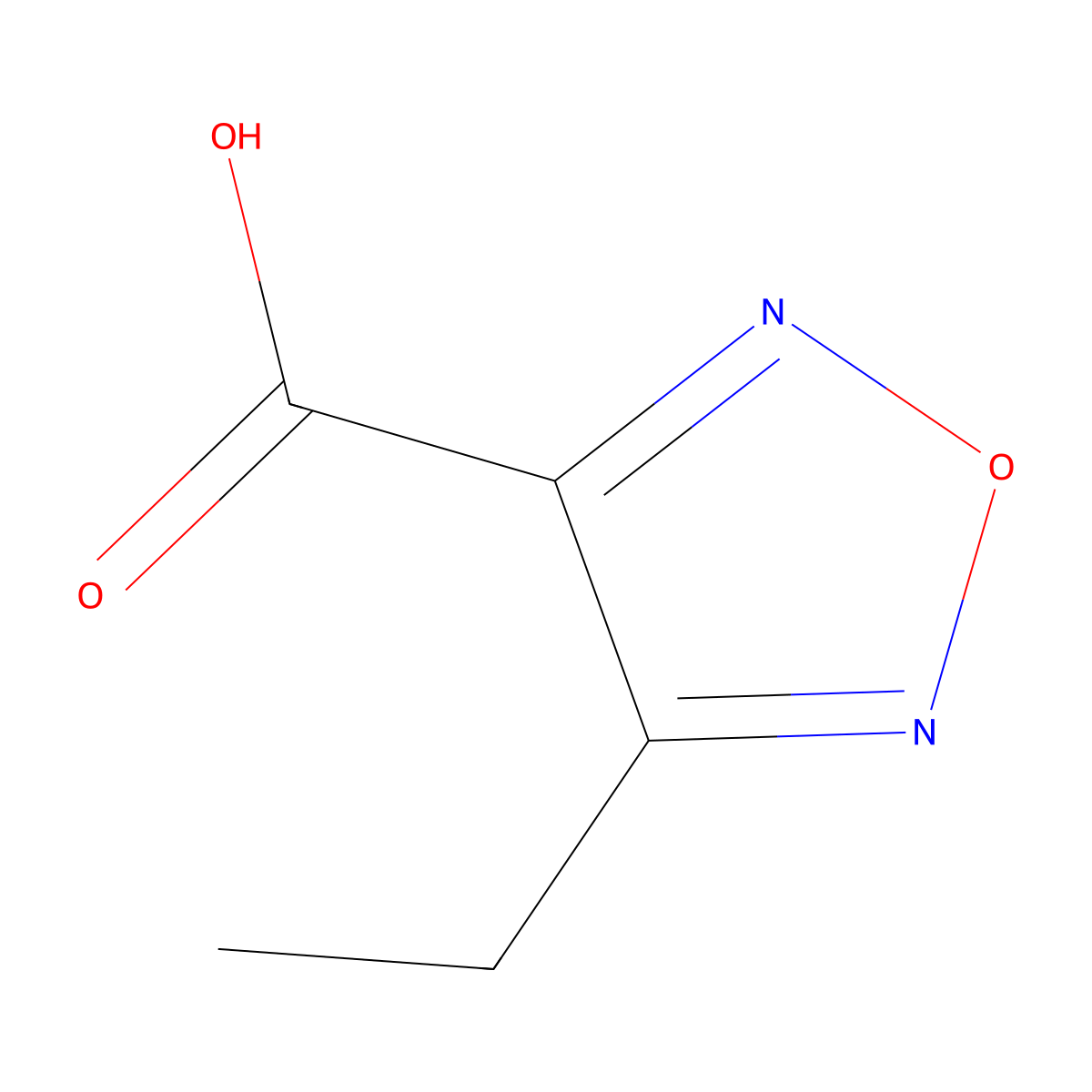 4-Ethyl-1,2,5-oxadiazole-3-carboxylic acid molecular structure, CAS 1083424-17-2