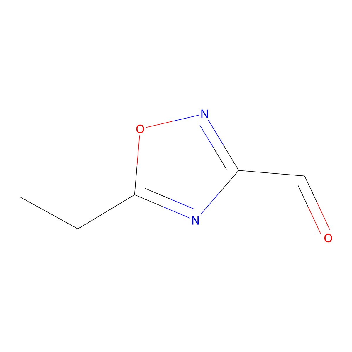 5-Ethyl-1,2,4-oxadiazole-3-carbaldehyde molecular structure, CAS 1083424-34-3