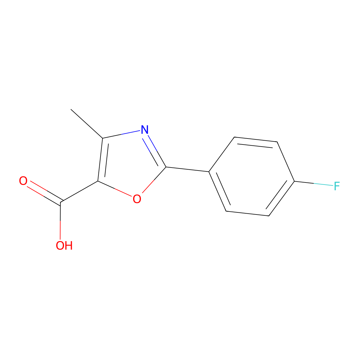 2-(4-Fluorophenyl)-4-methyl-1,3-oxazole-5-carboxylic acid molecular structure, CAS 1083424-36-5