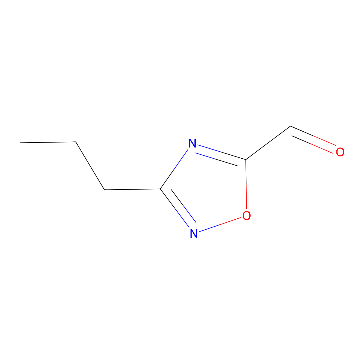 3-Propyl-1,2,4-oxadiazole-5-carbaldehyde molecular structure, CAS 1083424-37-6