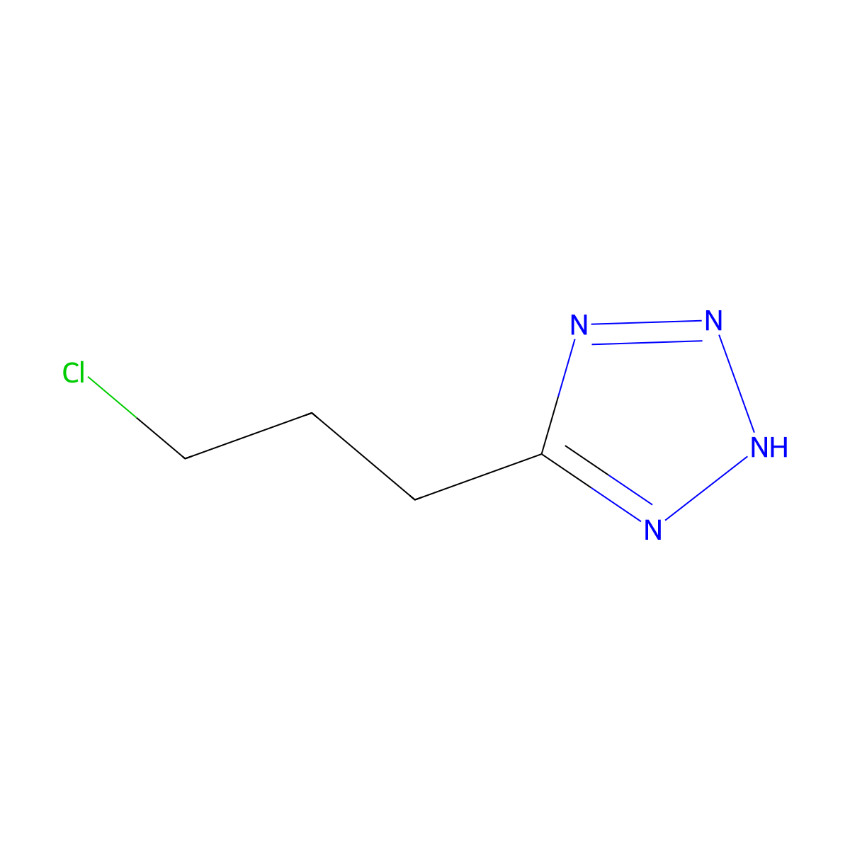 5-(3-chloropropyl)-1H-1,2,3,4-tetrazole molecular structure, CAS 108347-91-7