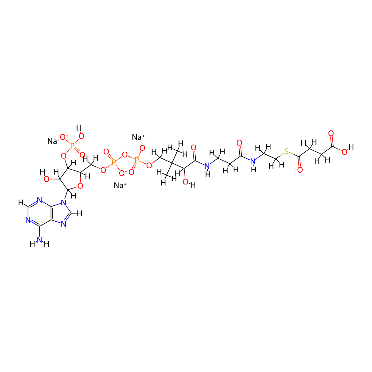 Succinyl Coenzyme A, Sodium salt molecular structure, CAS 108347-97-3