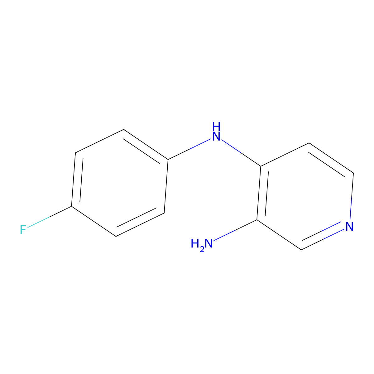 4-N-(4-fluorophenyl)pyridine-3,4-diamine molecular structure, CAS 108349-64-0