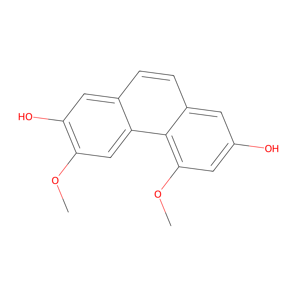 2,7-Dihydroxy-4,6-dimethoxyphenanthrene molecular structure, CAS 108352-70-1