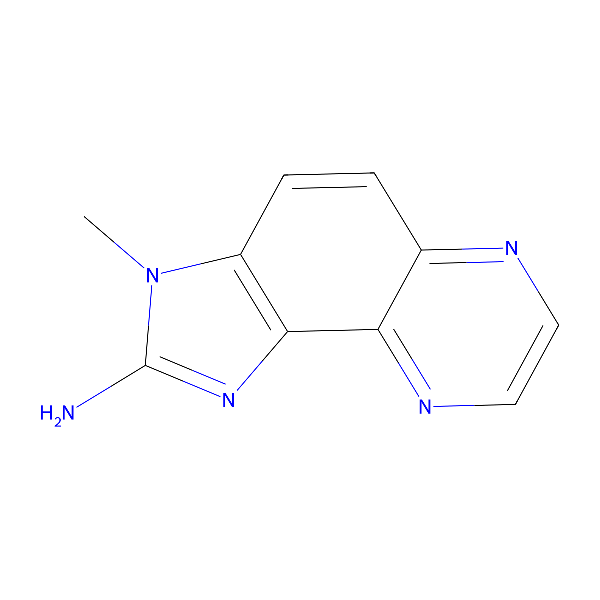 2-Amino-3-Methylimidazo(4,5-f)quinoxaline molecular structure, CAS 108354-47-8