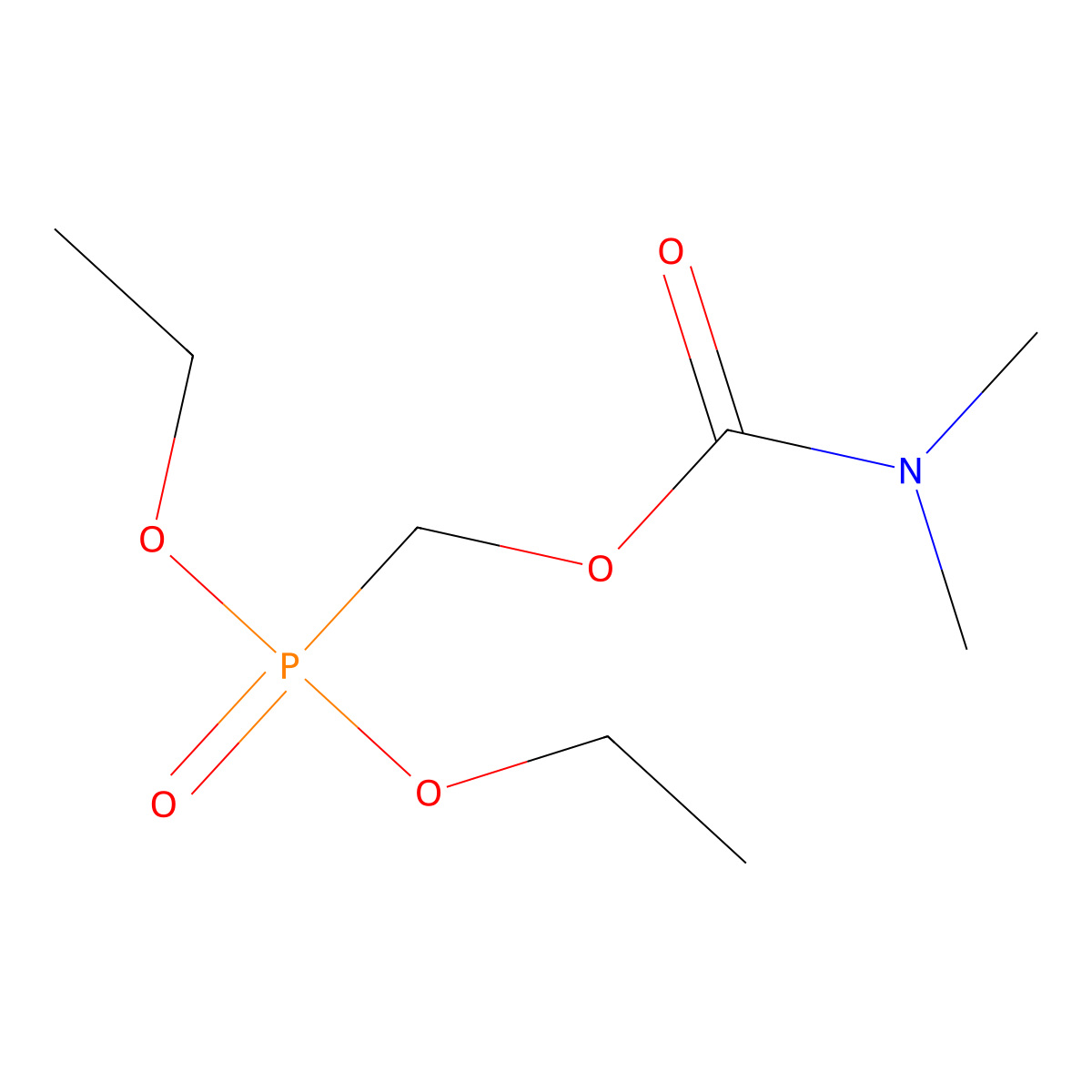 Carbamic acid, dimethyl-, ester with diethyl (hydroxymethyl)phosphonate molecular structure, CAS 108371-86-4