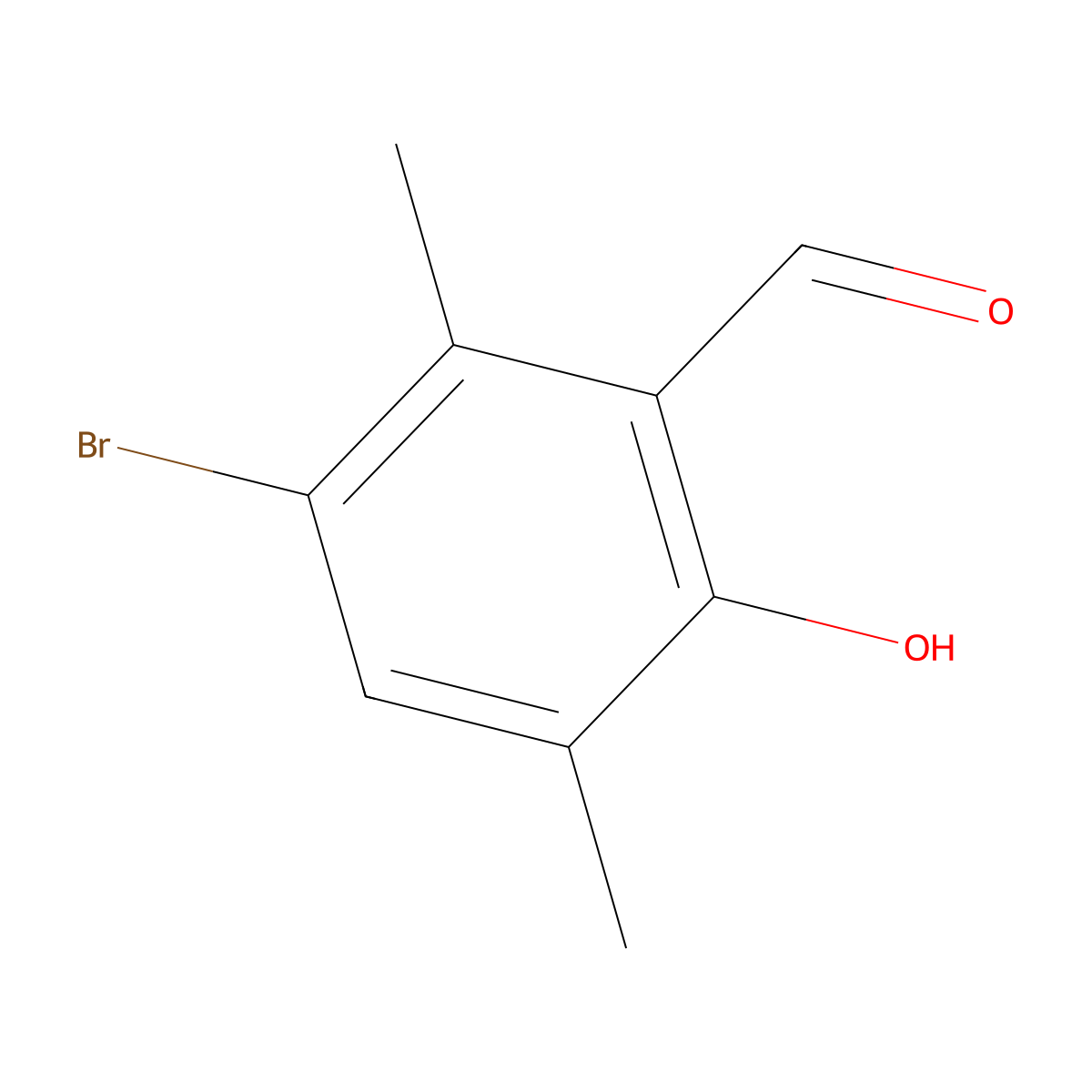 3-Bromo-6-hydroxy-2,5-dimethyl-benzaldehyde molecular structure, CAS 108373-08-6