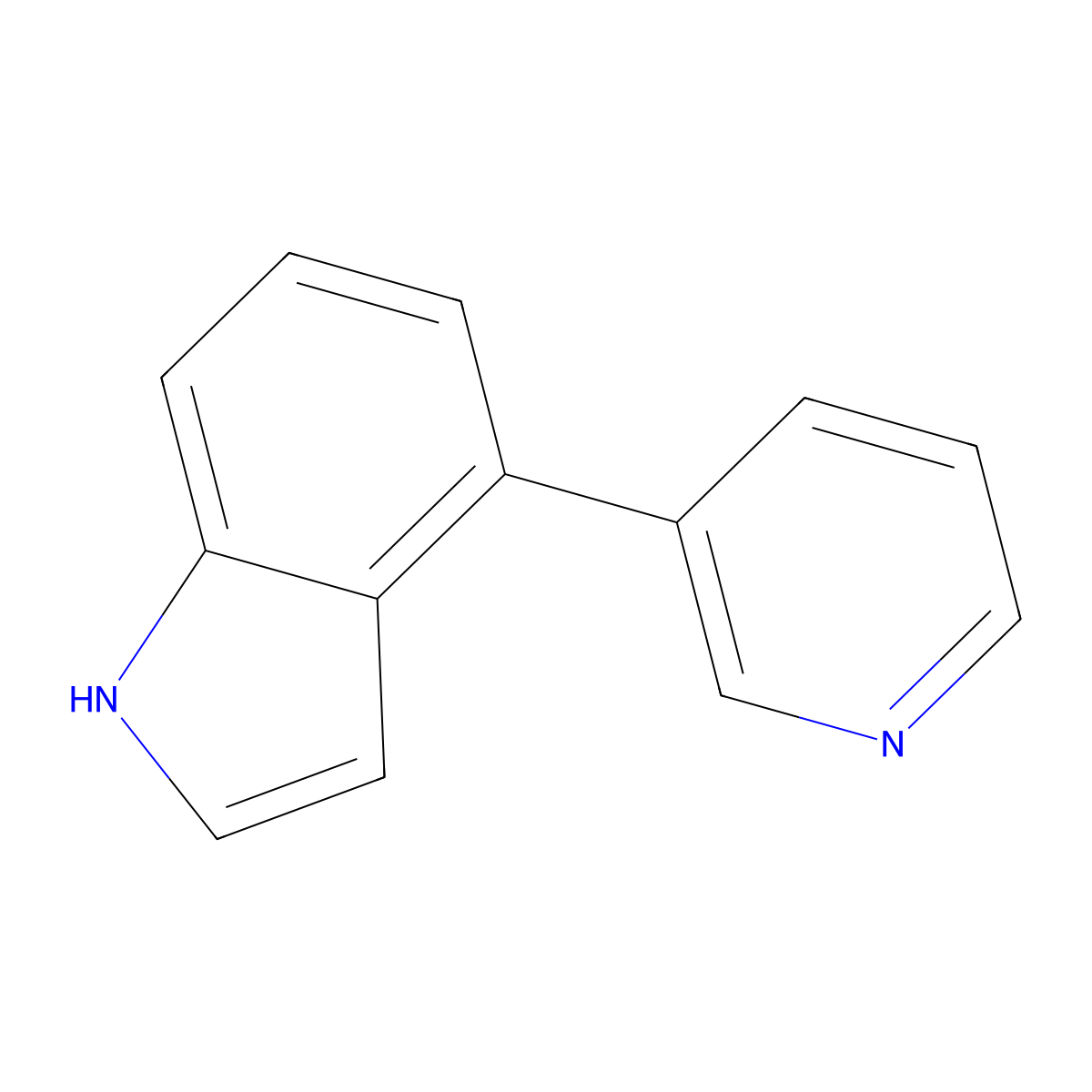 4-(Pyridin-3-yl)-1H-indole molecular structure, CAS 108378-92-3