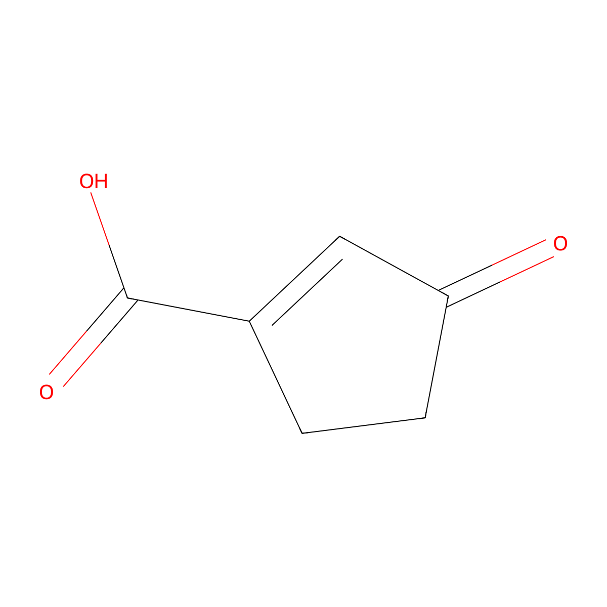 3-Oxocyclopent-1-ene-1-carboxylic acid molecular structure, CAS 108384-36-7