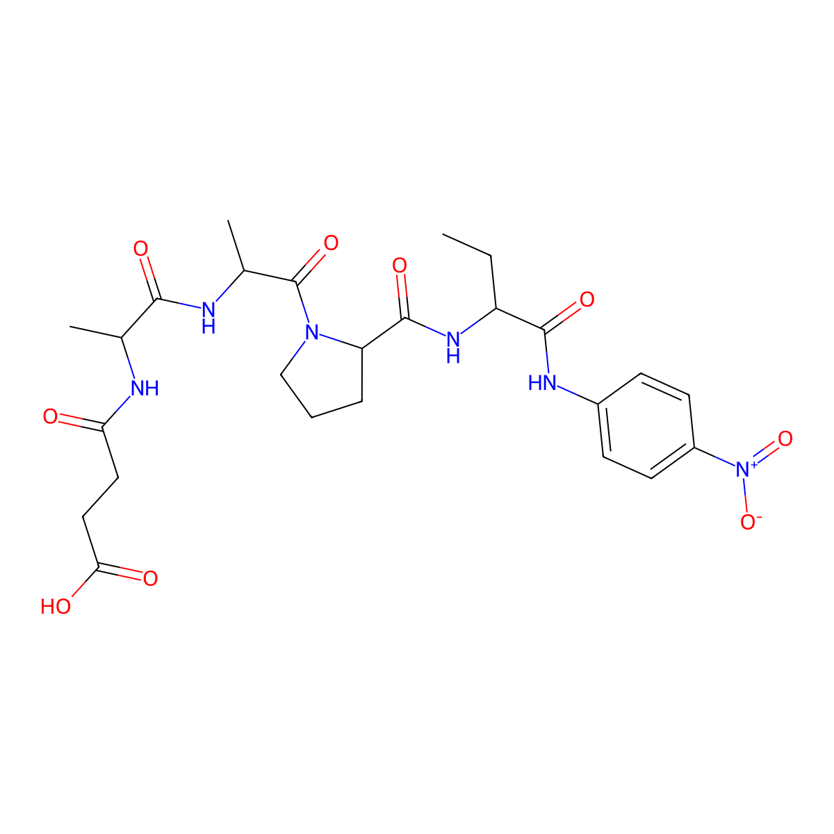 Suc-AAP-Abu-pNA molecular structure, CAS 108392-27-4